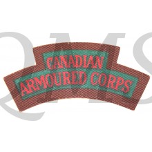 Shoulder title Canadian Armoured Corps C.A.C. (canvas)