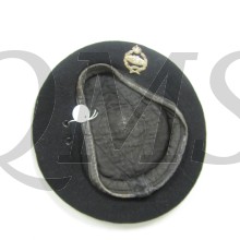 Black CRAC beret with capbadge (Baret WW2 CRAC met badge)