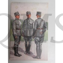 Prentbriefkaart Politie troepen