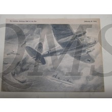Prent briefkaart 1942 Ein Britischer Geleitzug fährt in den Tod