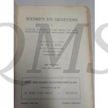 Boek wenken en gegevens BVL 1924