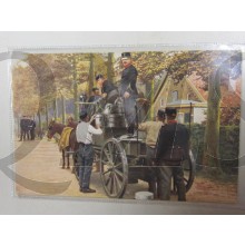 Prentbriefkaart gamel wagen