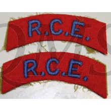 Royal Canadian Engineers R.C.E. Cloth Shoulder Flash