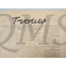 Krant Trouw  7 mei 1945