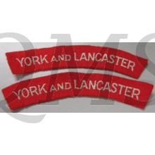 Shoulder titles York and Lancaster regiment 