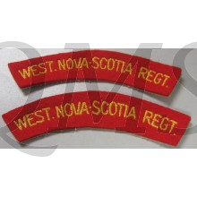 Shoulder titles West Nova Scotia Regiment , 1st Canadian Infantry Division