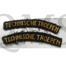Naamlinten Technische Troepen (handgeborduurd)