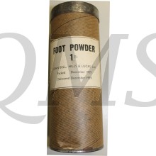 WW2 British Army Foot powder large tin, with contents 16oz 