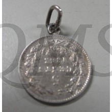 Zilveren hanger 10 cent 1853