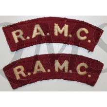 Shoulder flashes Royal Army Medical Corps (R.A.M.C.)