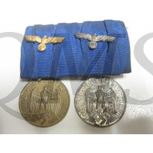 Doppelspange WH-Dienstauszeichnung 4 und 12 jahre (Wehrmacht 4 and 12  Years Long Service Award)