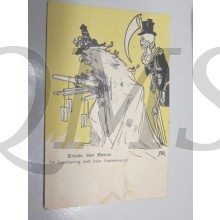 Prent briefkaart mobilisatie 1914 Einde der Eeuw, de beschaving met haar Livereiknecht