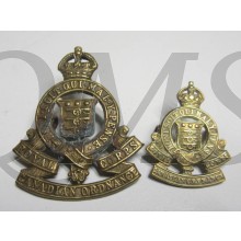 Capbadge plus collarbadge Royal Canadian Ordonance Corps WW2
