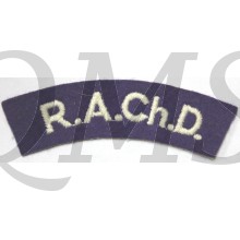 Shoulder flash Chaplains Dept. 'R.A.Ch.D'