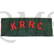Shoulder flash Kings Royal Rifle Corps KRRC (King's) Regiment 