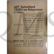 Flyer Met Duitsland tegen het Bolsjewisme Waarom ?  nov 1941