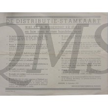 Flyer uitleg Distributiestamkaart Kringdistributiecentrum Bussum 25 sept 1939