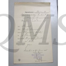Document 1906 Signalement Soldaat 11e Bat Landweer Infanterie Deventer