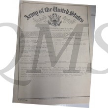 Documents US soldier for draft into the army 1944