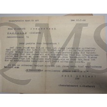 Brief Schwester gefallener soldat 1944 (Letter sister of fallen brother asking for info)