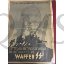 Flyer op tegen het Bolsjewisme, meldt u zich bij de Waffen SS