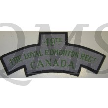 Shoulder title 49th The Loyal Edmonton Regiment of Canada 1st Canadian Armoured Division (canvas)