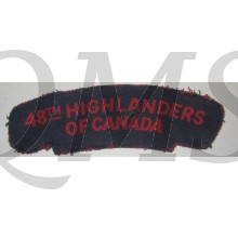 Shoulder title 48th Highlanders of Canada 