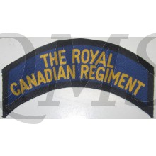 Shoulder title the Royal Canadian Regiment 1st Canadian Armoured Division (canvas)