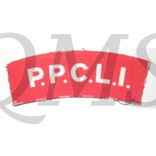 Shoulder title Princes Patricia's Canadian Light Infantry P.P.C.L.I.  (canvas)