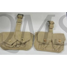 WW2 British 37 Pattern Ammo Pouches Small Web Pair