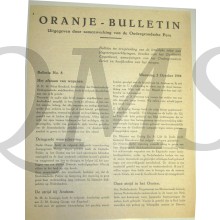 Krant Oranje Bulletin no 82 okt 1944 