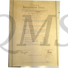 Diplom Mahler 31 marz 1944 (Certificate of skilled Painter 1944)