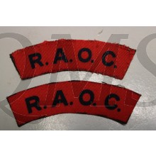 Shoulder flashes Royal Army Ordnance Corps (R.A.O.C.)