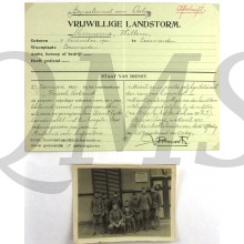 Staat van Dienst Vrijwillige Landstorm Leeuwarden 1920