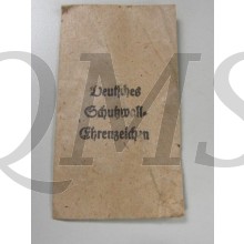 Verleihungstüte Schutzwal medaille (Award envelope for Schutzwall medal)