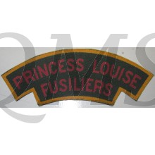 Shoulder title Princess Louise Fusiliers Canada (canvas) 