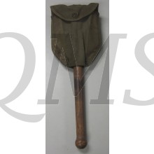 Intrenching tool M1943 with 2nd patt OD cover (vouwschep M43 met 2e model OD draaghoes)