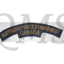 Shoulder title Hastings & Prince Edwards Regiment Canada