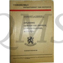 Voorschrift 9-502 Opleiding geweer Lee Enfield, geweer Garand Karabijn