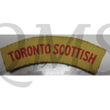 Shoulder title Toronto Scottish 4 Canadian Division (canvas)