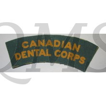 Shoulder title Canadian Dental Corps C.P.C. (canvas)