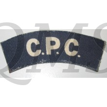 Shoulder title Canadian Postal Corps C.P.C. (canvas)