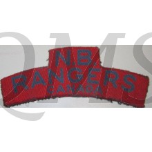Shoulder title New Brunswick Rangers 4th Canadian Armoured Division (canvas)