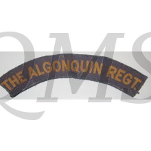 Shoulder title The Algonquin Regiment 4th Canadian Armoured Division (canvas)
