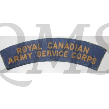 Shoulder title Royal Canadian Army Service Corps R.C.A.S.C. (canvas)