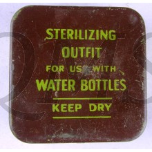 sterilizing outfit for use with water bottles