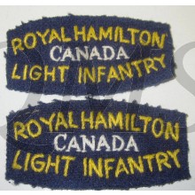 Shoulder titles Royal Hamilton Light Infantry Canada 2nd Canadian Division