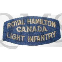 Shoulder title Royal Hamilton Light Infantry Canada 2nd Canadian Division 