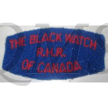 Shoulder title The Black Watch R.H.R. of Canada, 2nd Canadian Division