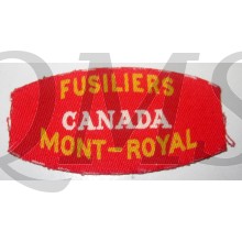 Shoulder title Fusliers Mont-Royal (canvas)